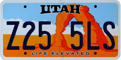 UT license plate Z255LS
