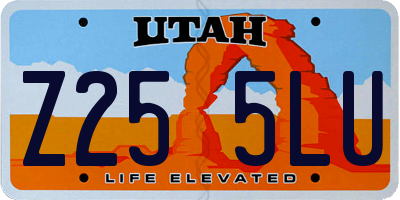 UT license plate Z255LU