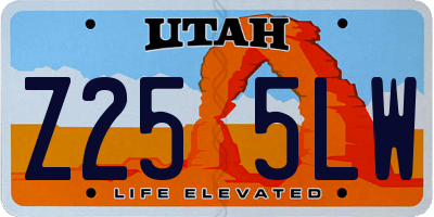 UT license plate Z255LW