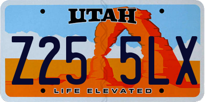 UT license plate Z255LX