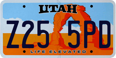 UT license plate Z255PD