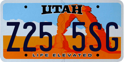 UT license plate Z255SG