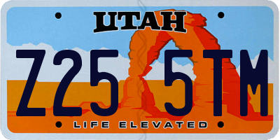 UT license plate Z255TM