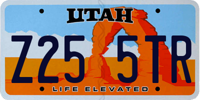 UT license plate Z255TR