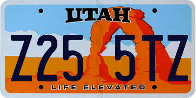 UT license plate Z255TZ