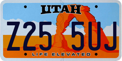 UT license plate Z255UJ