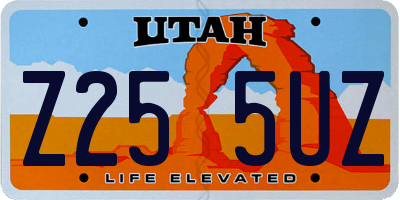UT license plate Z255UZ