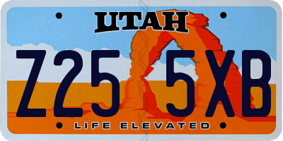 UT license plate Z255XB