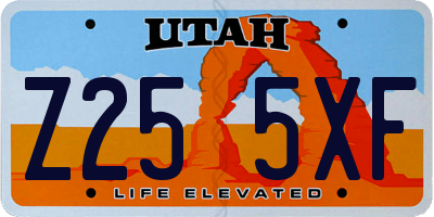 UT license plate Z255XF