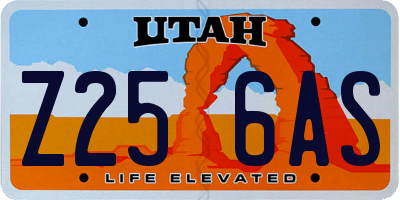 UT license plate Z256AS