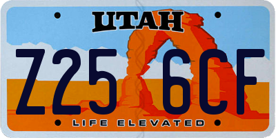 UT license plate Z256CF