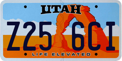 UT license plate Z256CI