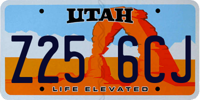 UT license plate Z256CJ
