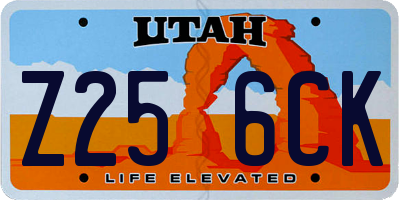 UT license plate Z256CK