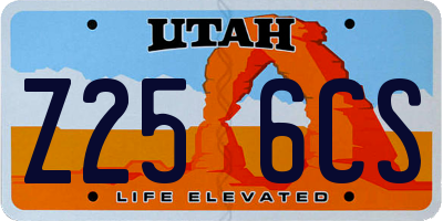 UT license plate Z256CS