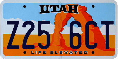 UT license plate Z256CT