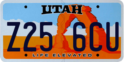 UT license plate Z256CU