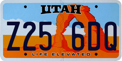 UT license plate Z256DQ