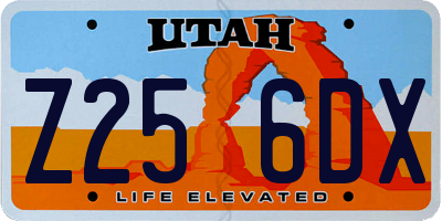 UT license plate Z256DX