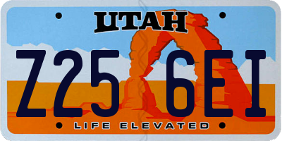 UT license plate Z256EI
