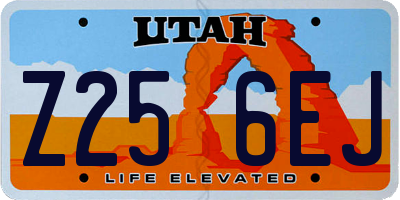 UT license plate Z256EJ