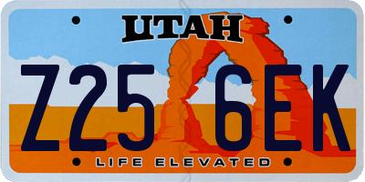UT license plate Z256EK