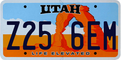 UT license plate Z256EM