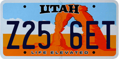 UT license plate Z256ET