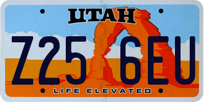 UT license plate Z256EU