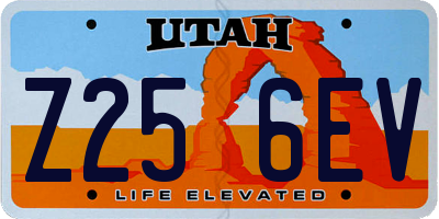 UT license plate Z256EV