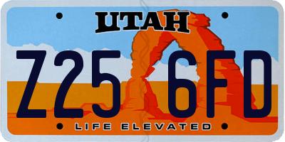 UT license plate Z256FD