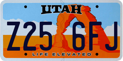 UT license plate Z256FJ