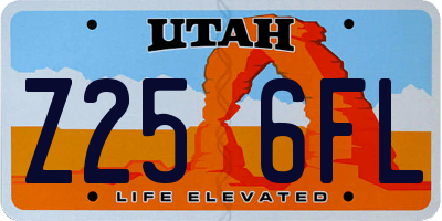 UT license plate Z256FL