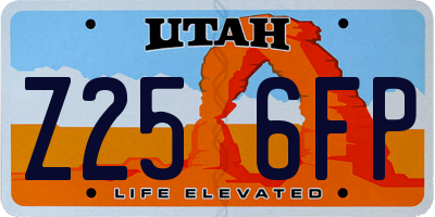 UT license plate Z256FP