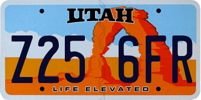 UT license plate Z256FR