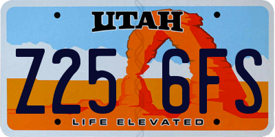 UT license plate Z256FS