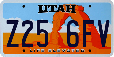 UT license plate Z256FV