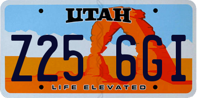 UT license plate Z256GI