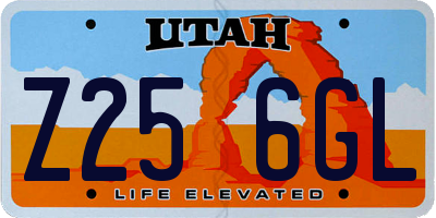 UT license plate Z256GL