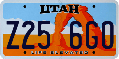 UT license plate Z256GO