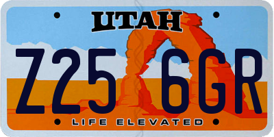 UT license plate Z256GR