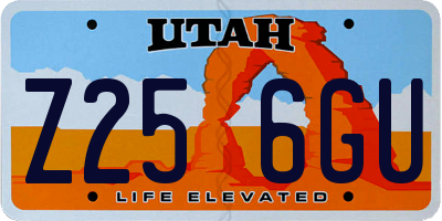 UT license plate Z256GU