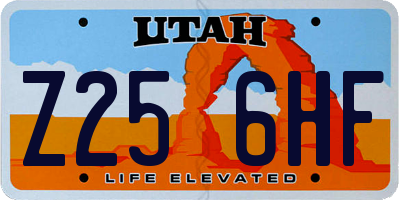 UT license plate Z256HF