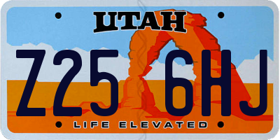 UT license plate Z256HJ