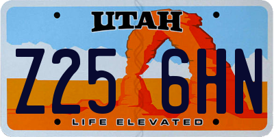 UT license plate Z256HN