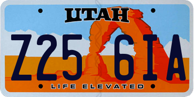UT license plate Z256IA