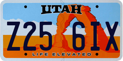 UT license plate Z256IX