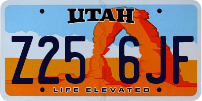 UT license plate Z256JF