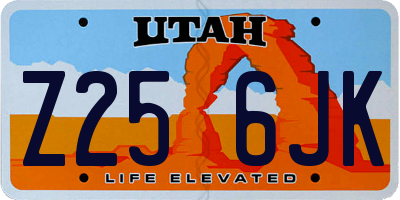 UT license plate Z256JK