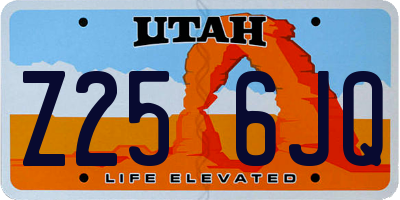 UT license plate Z256JQ